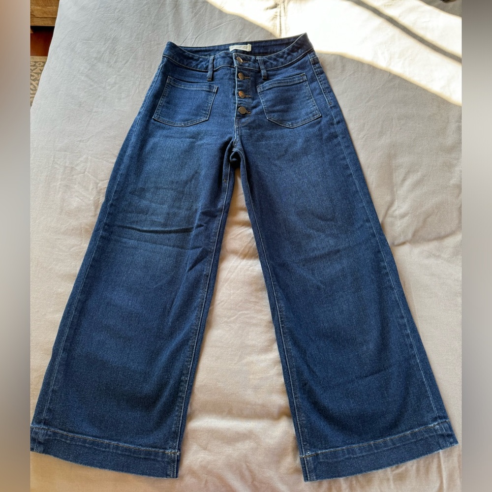 Unpublished high rise wide leg crop jeans